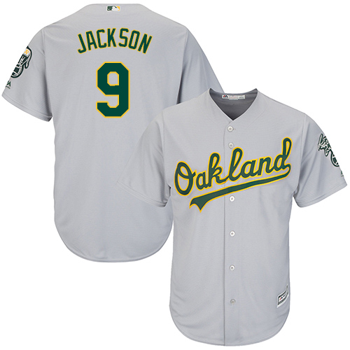 Athletics #9 Reggie Jackson Grey Cool Base Stitched Youth MLB Jersey - Click Image to Close